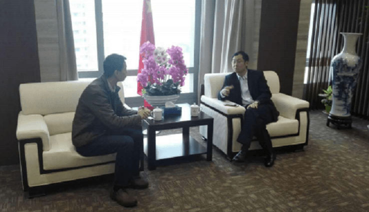 纵行科技 CEO 与上海铁塔副总经理俞喆进行业务交流